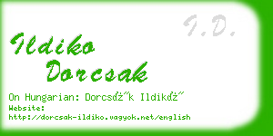 ildiko dorcsak business card